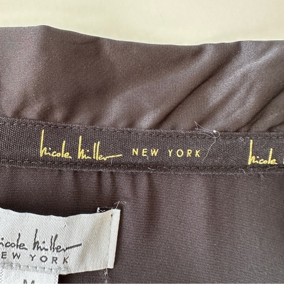 Nicole Miller New York button down shirt, long sleeves, satin fabric - Picture 13 of 14